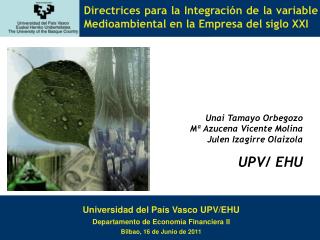Directrices para la Integración de la variable Medioambiental en la Empresa del siglo XXI