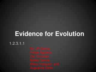 Evidence for Evolution