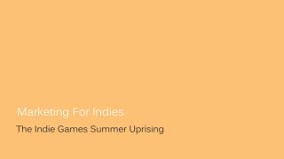 Marketing For Indies