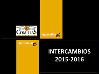 INTERCAMBIOS 2015-2016