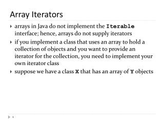 Array Iterators