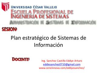 Plan estratégico de Sistemas de Información