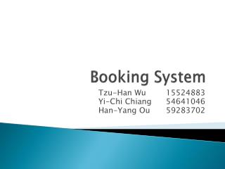 Booking System