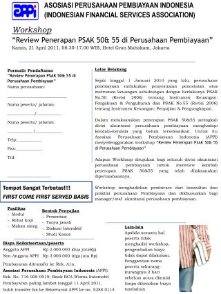 ASOSIASI PERUSAHAAN PEMBIAYAAN INDONESIA (INDONESIAN FINANCIAL SERVICES ASSOCIATION)