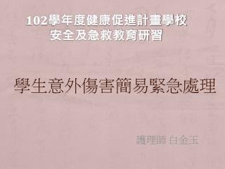 102 學年度健康促進計畫學校 安全及急救教育研習