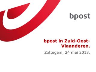bpost in Zuid - Oost - Vlaanderen .