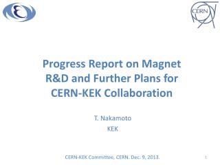 Progress Report on Magnet R&amp;D and Further Plans for CERN-KEK Collaboration
