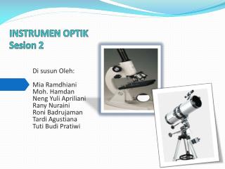 INSTRUMEN OPTIK Sesion 2