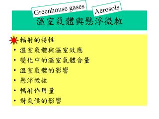 溫室氣體與懸浮微粒