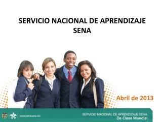 SERVICIO NACIONAL DE APRENDIZAJE SENA