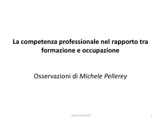 1. La natura relazionale della competenza professionale