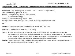 Project: IEEE P802.15 Working Group for Wireless Personal Area Networks (WPANs)