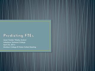 Predicting FTEs