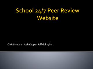 School 24/7 Peer Review Website