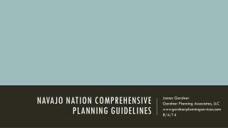 Navajo Nation Comprehensive Planning Guidelines
