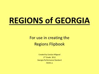 REGIONS of GEORGIA