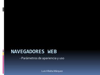 Navegadores Web