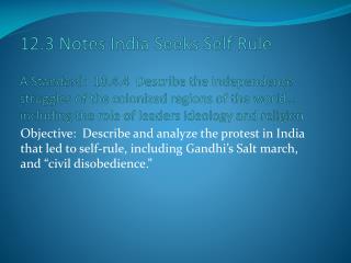 Chapter 12.3 India Seeks Self-Rule