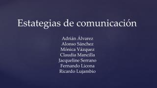 Estategias de comunicación