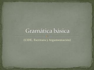 Gramática básica