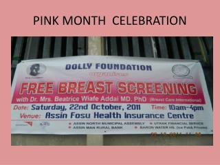 PINK MONTH CELEBRATION