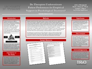 Do Therapists Underestimate Patient Preferences for Empirical Support in Psychological Treatment?