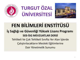 TURGUT ÖZAL ÜNİVERSİTESİ