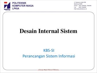 Desain Internal Sistem