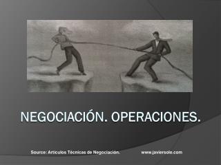 NegociaciÓn . Operaciones.