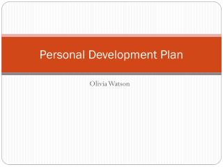 Personal Development Plan