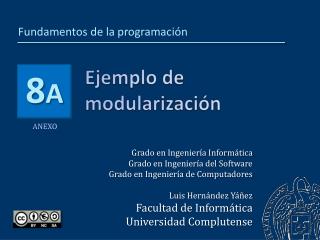 Ejemplo de modularización