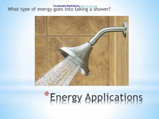 Energy Applications