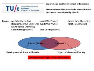 Department : Eindhoven School of Education Master Science Education and Communication