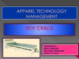 APPAREL TECHNOLOGY MANAGEMENT