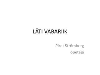 LÄTI VABARIIK