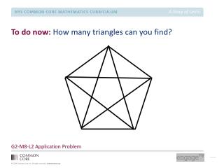 To do now: How many triangles can you find?