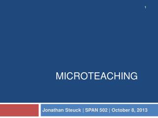 Microteaching