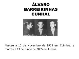 Á LVARO BARREIRINHAS CUNHAL
