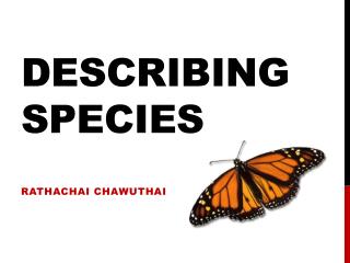 Describing Species