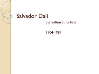 Salvador Dalí