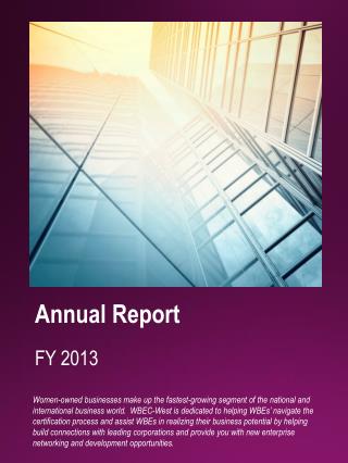 Annual Report FY 2013