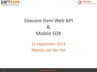 Sitecore Item Web API &amp; Mobile SDK