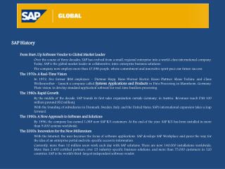 SAP History From Start-Up Software Vendor to Global Market Leader