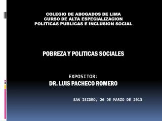 CONTENIDO El desafío de vencer la pobreza. II. 	Cae la pobreza pero la pobreza sigue.