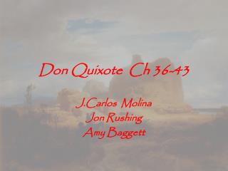 Don Quixote Ch 36-43