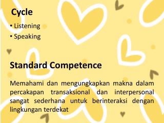 Standard Competence