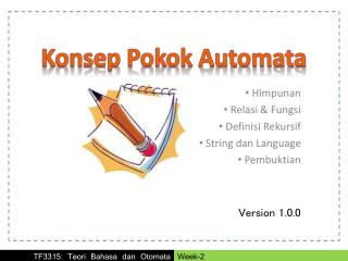 Konsep Pokok Automata