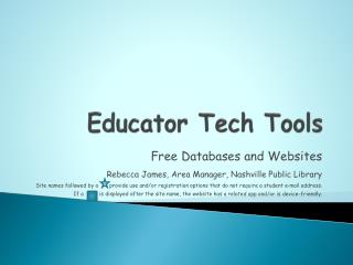Educator Tech Tools