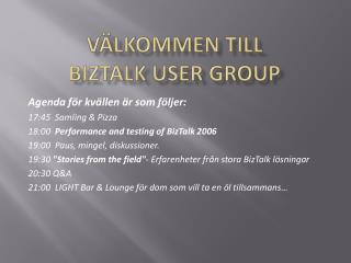 Välkommen till BizTalk User Group