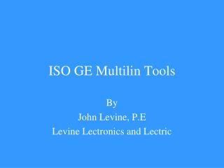 ISO GE Multilin Tools